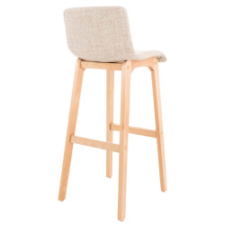 Ensemble de 2 tabourets de bar Hoover, tissu Natura, crème