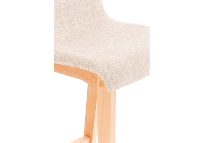 Ensemble de 2 tabourets de bar Hoover, tissu Natura, crème