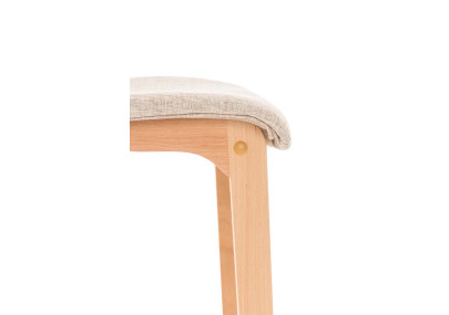 Ensemble de 2 tabourets de bar Hoover, tissu Natura, crème