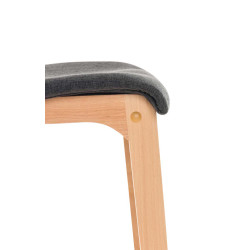 Set De 2 Taburetes Hover En Tela Gris oscuro