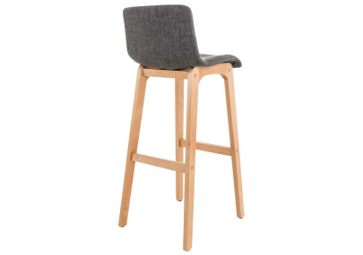 Ensemble de 2 tabourets de bar en tissu Hoover Natura gris clair