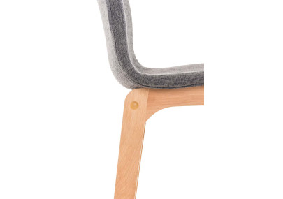 Ensemble de 2 tabourets de bar en tissu Hoover Natura gris clair