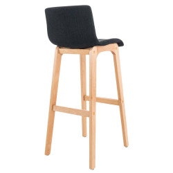 Ensemble de 2 tabourets de bar Hoover en tissu Natura noir