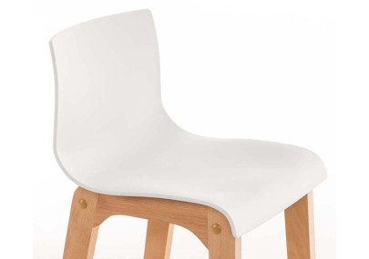 Ensemble de 2 tabourets de bar blancs Hoover Natura