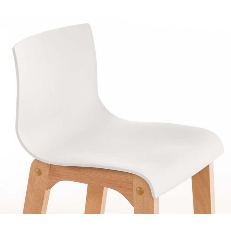 Ensemble de 2 tabourets de bar blancs Hoover Natura