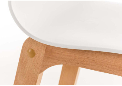 Ensemble de 2 tabourets de bar blancs Hoover Natura