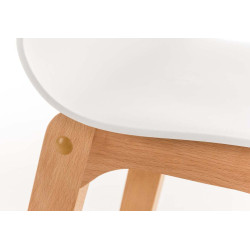 Set De 2 Taburetes Hover ~ Asiento De Polipropileno Blanco