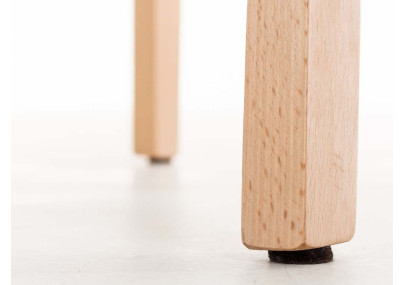 Set 2 sgabelli Hover con telaio in legno naturale a 4 gambe bianco