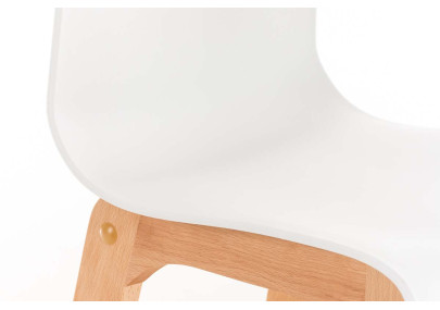 Ensemble de 2 tabourets de bar blancs Hoover Natura