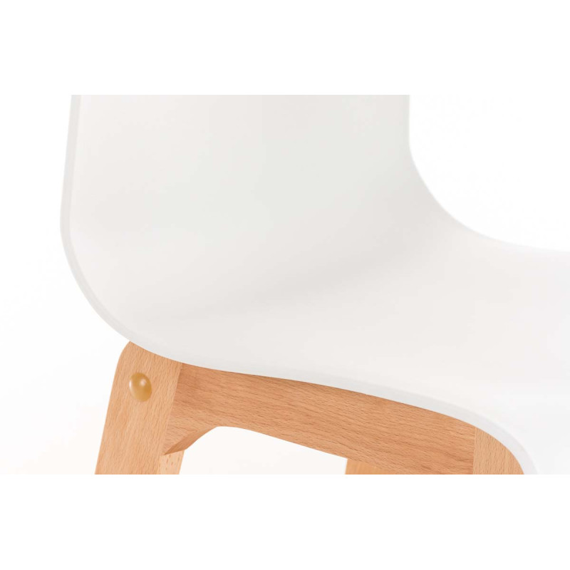 Set De 2 Taburetes Hover ~ Asiento De Polipropileno Blanco