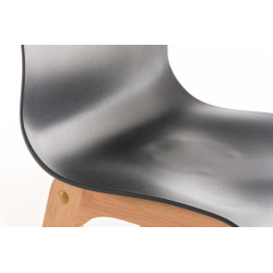 Lot de 2 tabourets de bar Hoover Natura, gris