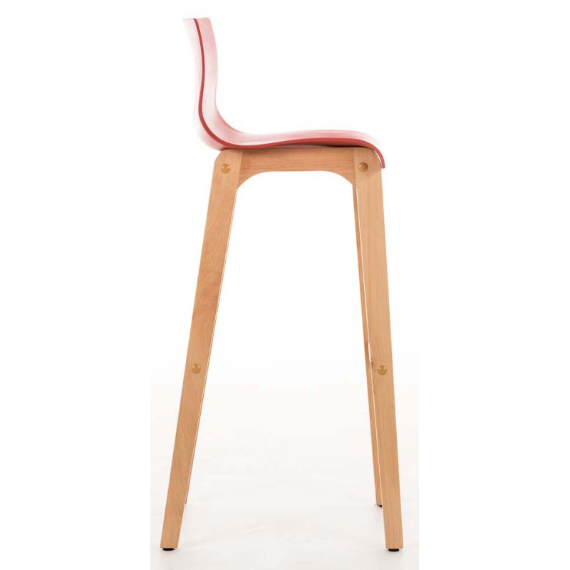 Ensemble de 2 tabourets de bar Hoover Natura rouge