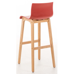 Ensemble de 2 tabourets de bar Hoover Natura rouge