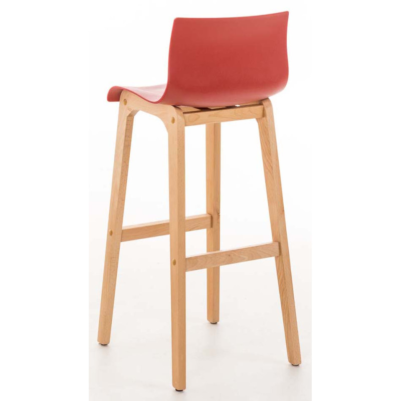 Ensemble de 2 tabourets de bar Hoover Natura rouge
