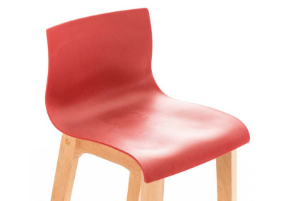 Ensemble de 2 tabourets de bar rouges Hoover Natura