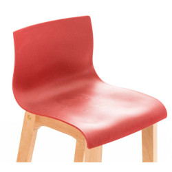 Ensemble de 2 tabourets de bar Hoover Natura rouge