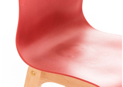 Ensemble de 2 tabourets de bar rouges Hoover Natura