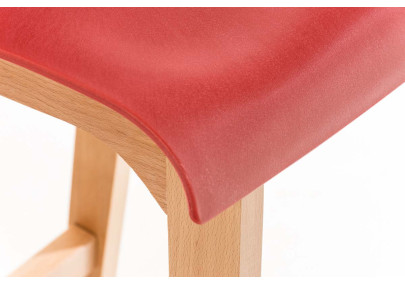 Ensemble de 2 tabourets de bar rouges Hoover Natura