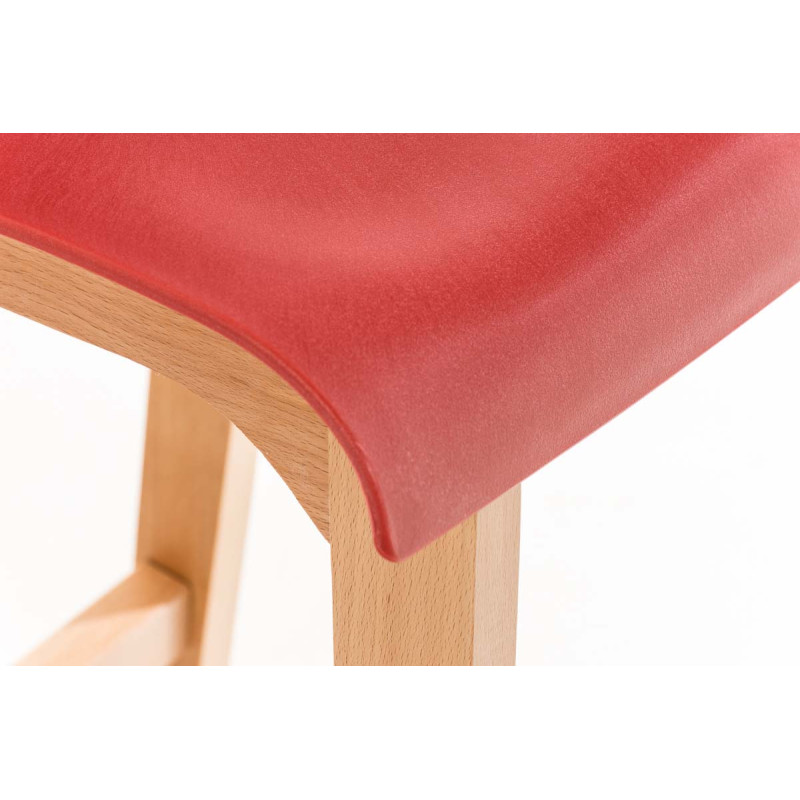 Set De 2 Taburetes Hover ~ Asiento De Polipropileno Rojo
