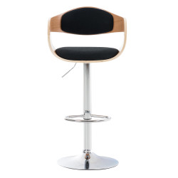Ensemble de 2 tabourets de bar en tissu Kingston C naturel/noir