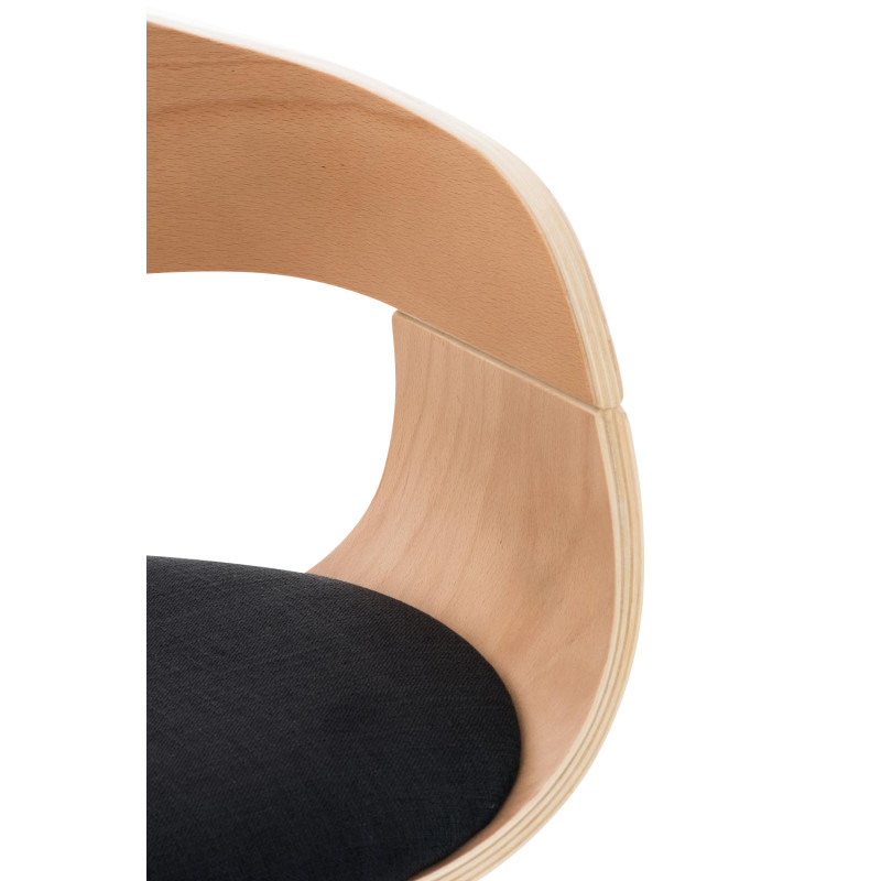 Ensemble de 2 tabourets de bar en tissu Kingston C naturel/noir