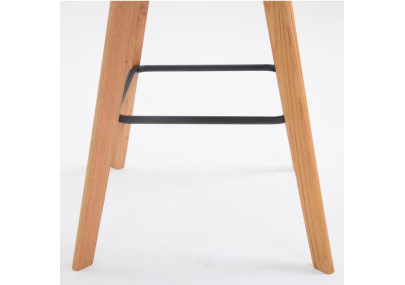 Ensemble de 2 tabourets de bar Metz en similicuir blanc naturel