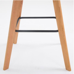 Ensemble de 2 tabourets de bar Metz en similicuir blanc naturel