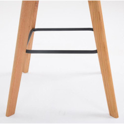 Ensemble de 2 tabourets de bar Metz en similicuir gris naturel