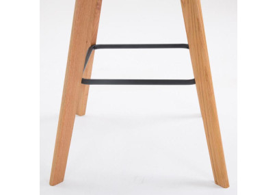 Ensemble de 2 tabourets de bar Metz en similicuir marron naturel