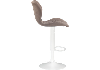 Set 2 sgabelli bar Cork in tessuto Tortora,bianco