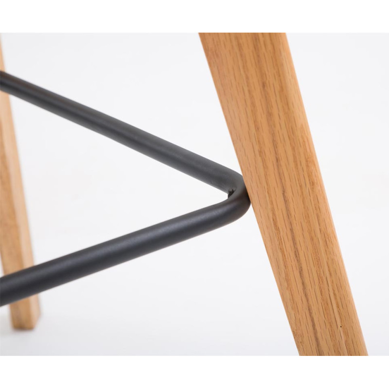 Lot de 2 tabourets de bar Metz en plastique noir naturel