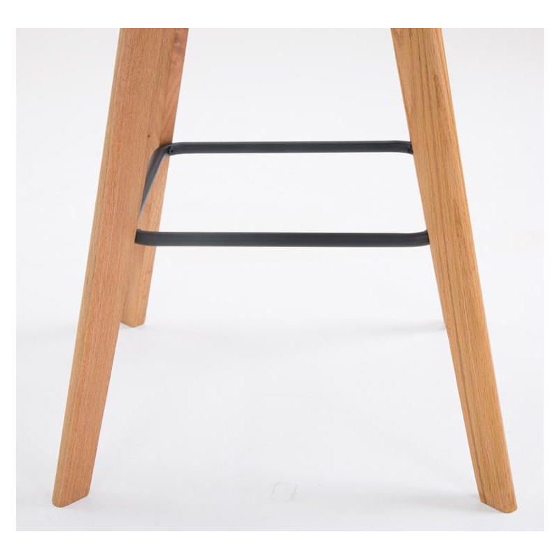 Lot de 2 tabourets de bar Metz en plastique noir naturel