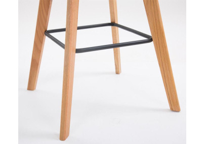 Lot de 2 tabourets de bar Metz en plastique gris naturel