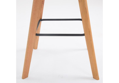 Set De 2 Taburetes De Bar Metz Con Asiento En Polipropileno Natural,Gris