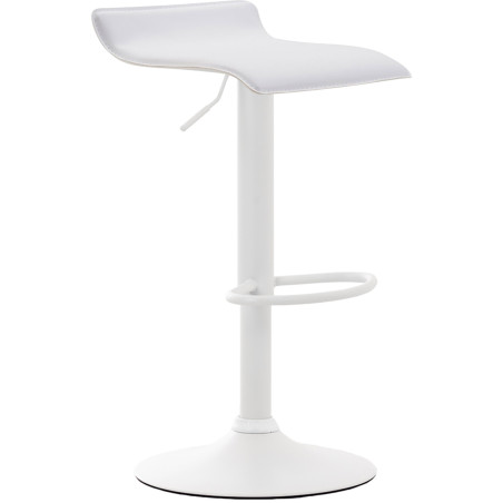 Tabouret de bar Dyn V2, similicuir, blanc