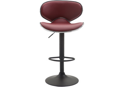 Tabouret de bar Las Vegas V2 noir bordeaux