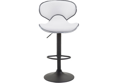 Tabouret de bar Las Vegas V2, noir et blanc