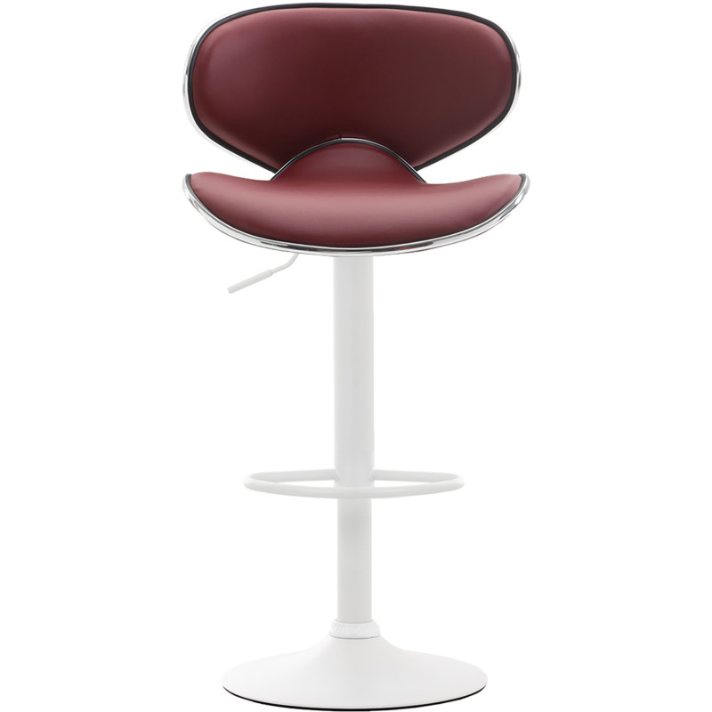 Tabouret de bar Las Vegas V2 blanc bordeaux rouge
