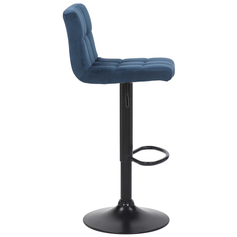 Taburete Feni En Terciopelo Azul