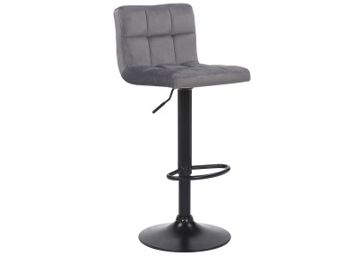 Tabouret de bar Feni en velours gris