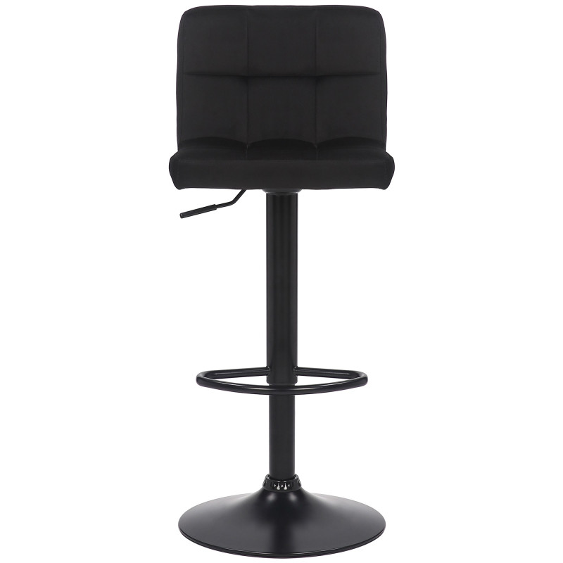 Tabouret de bar en velours Feni noir