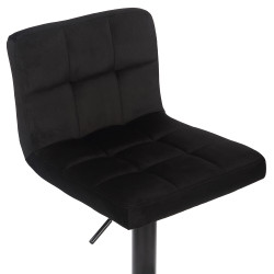 Taburete Feni En Terciopelo Negro