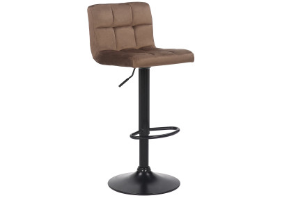 Tabouret de bar Feni en velours marron