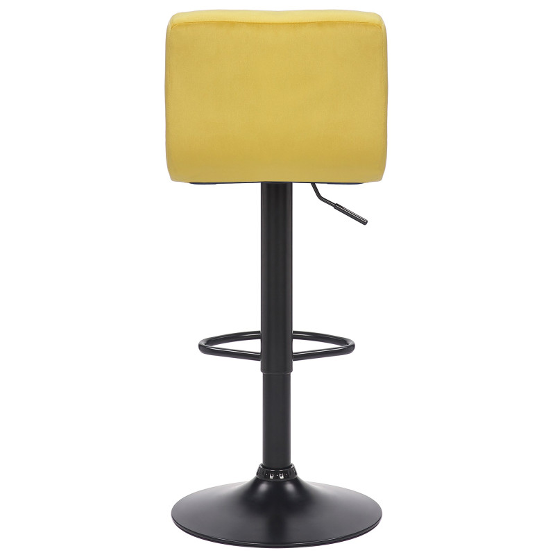 Tabouret de bar en velours Feni jaune