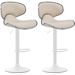 Set De 2 Taburetes Las vegas Crema,Blanco