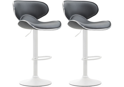 Set De 2 Taburetes Las vegas Gris,Blanco