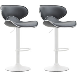 Set De 2 Taburetes Las vegas Gris,Blanco