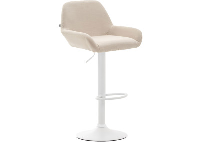 Set 2 Sgabelli Braga in tessuto crema,bianco