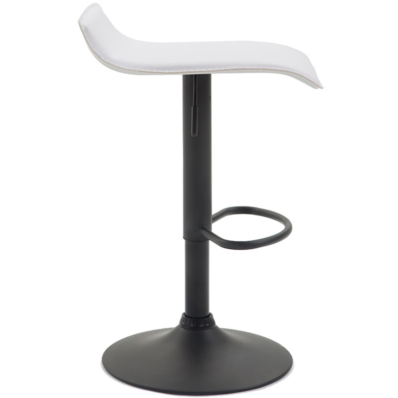 Lot de 2 tabourets de bar Dyn V2 en similicuir noir blanc