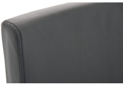 Lot de 2 tabourets de bar Paros, similicuir, noir